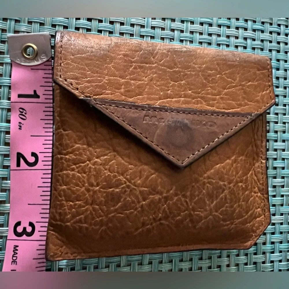 MR.JUNKO Vintage 100%Leather MiniEnvelopePouch-Excellent OnlyAge related